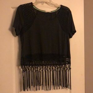 Fringe crop top